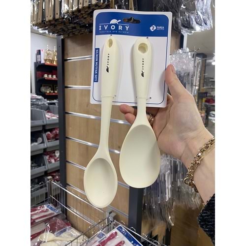 İVORY 2 Lİ PİLAV VE DERİN KAŞIK SETİ KREM (IVO-SL212)