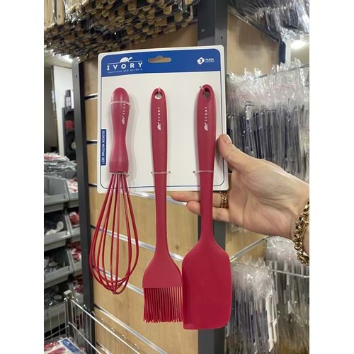 İVORY 3 LÜ PASTA SETİ FUŞYA (IVO-SL210)
