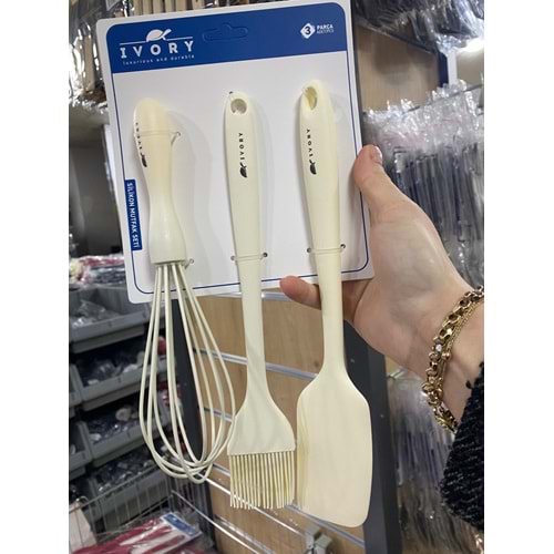 İVORY 3 LÜ PASTA SETİ KREM (IVO-SL210)