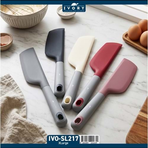 İVORY JUMBO SİLİKON SIYIRMA SPATULASI SİYAH IVO-SL217