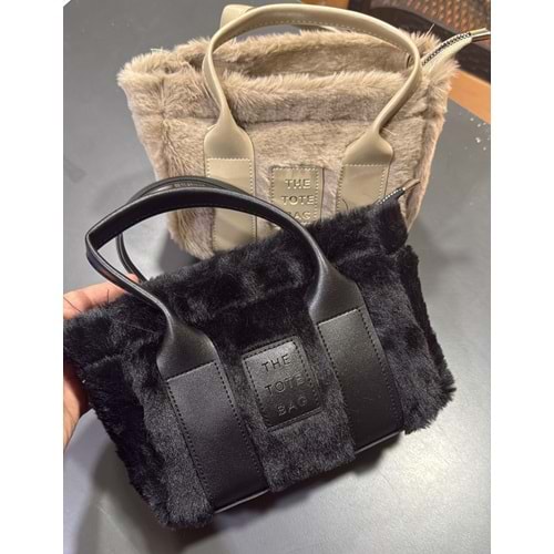 PELUŞ KOL ÇANTASI SİYAH