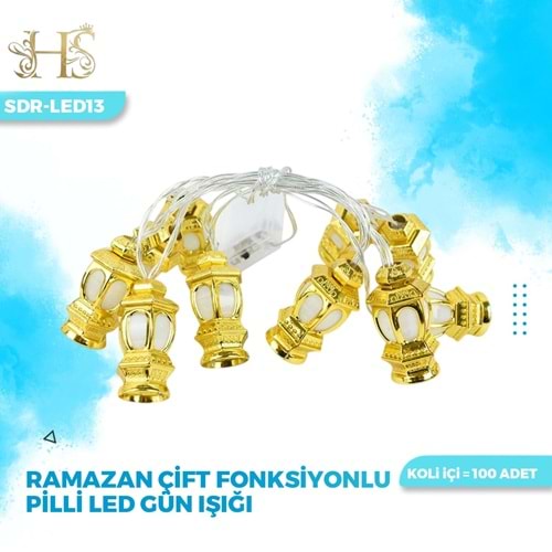 RAMAZAN ÇİFT FONKSİYONLU PİLLİ LED GÜN IŞIĞI SDR-LED13