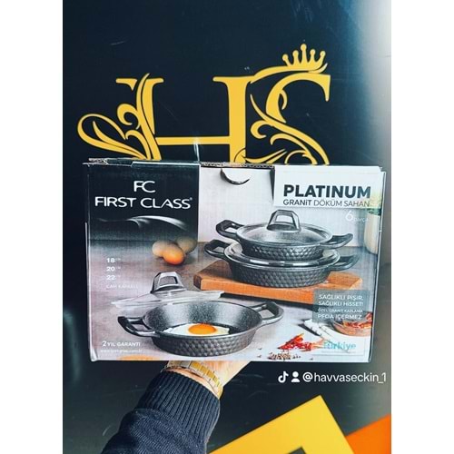 FC FIRST CLASS DÖKÜM 3 LÜ CAM KAPAKLI SAHAN SETİ