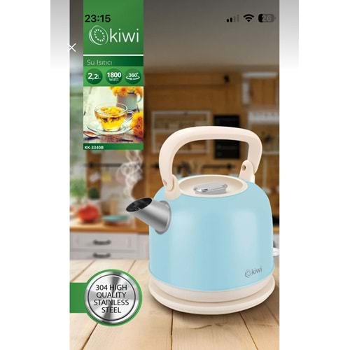 KİWİ KETTLE SU ISITICI KK-3340B