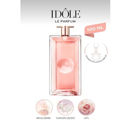 İDOLE LE KADIN PARFÜMÜ NOTALARI ÇİÇEKSİ TEMİZ HAFİF TATLI ZARİF VE FEMİNEN