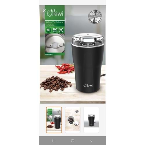 KİWİ KAHVE VE BAHARAT ÖĞÜTÜCÜ KSPG 4819