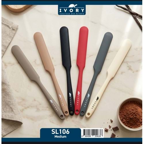 İVORY SİLİKON KÜÇÜK SIYIRMA SPATULASI VİZON İVO-SL106