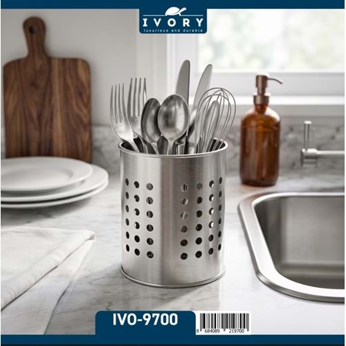 İVORY TEZGAH ÜSTÜ ÇELİK KAŞIKLIK İVO-9700