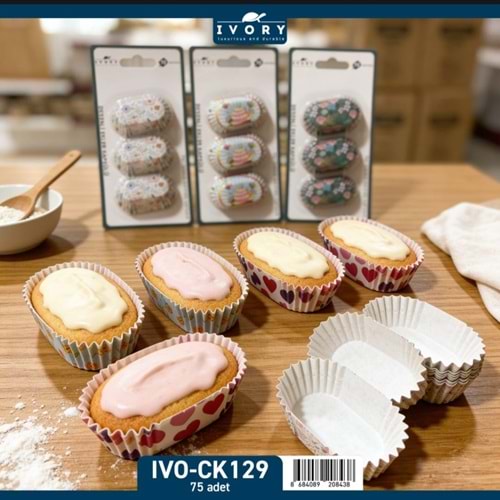 İVORY 75 Lİ EKLER KEK KAPSÜLÜ İVO-CK129 3X25