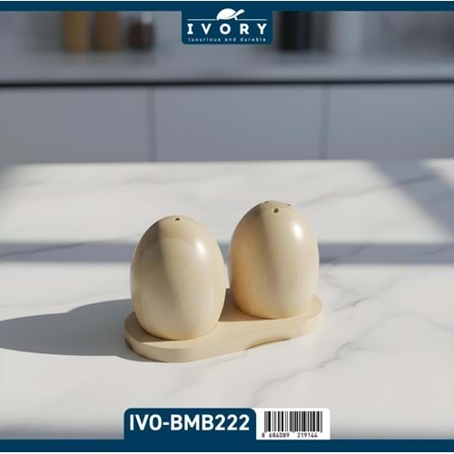İVORY BAMBU İKİLİ TUZLUK SETİ İVO-BMB222
