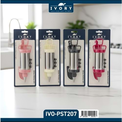 İVORY ÇELİK KREMA POMPASI SETİ İVO-PST207