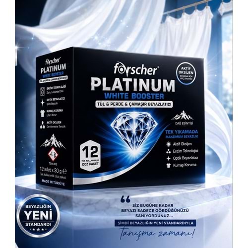 FORSCHER PLATUNUM TÜL PERDE ÇAMAŞIR BEYAZLATICI (1 koli 12 kutu)