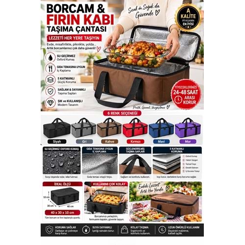 TERMOSLU BORCAM TAŞIMA ÇANTASI SİYAH