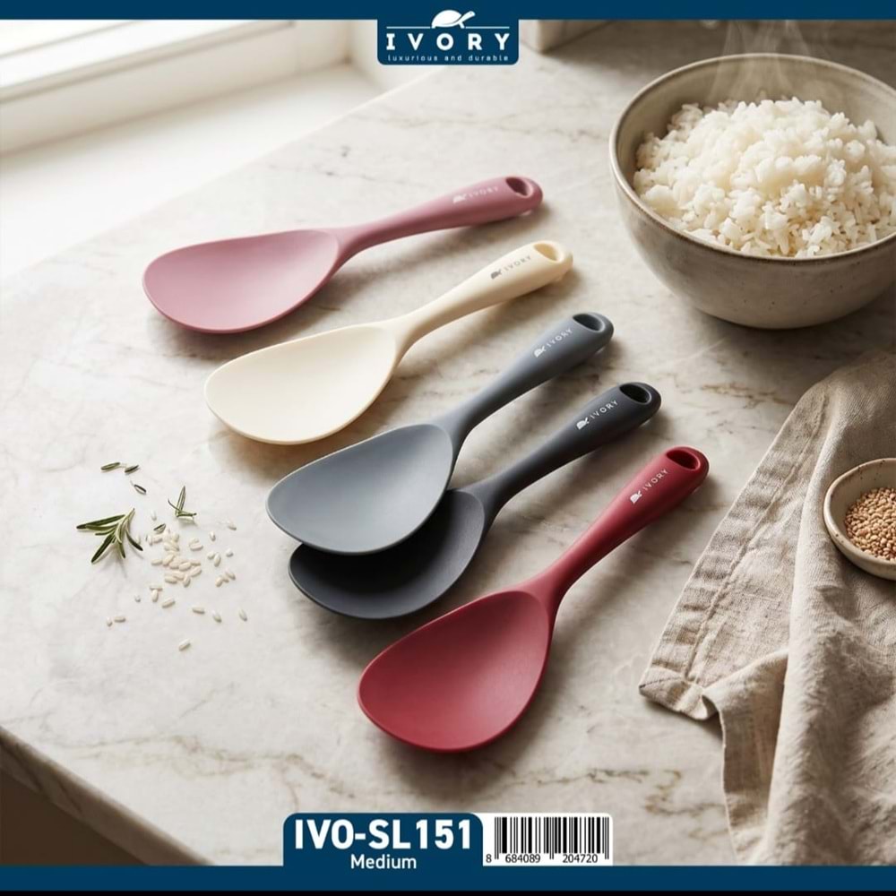 İVORY SİLİKON PİLAV KAŞIĞI VİZON IVO-SL151